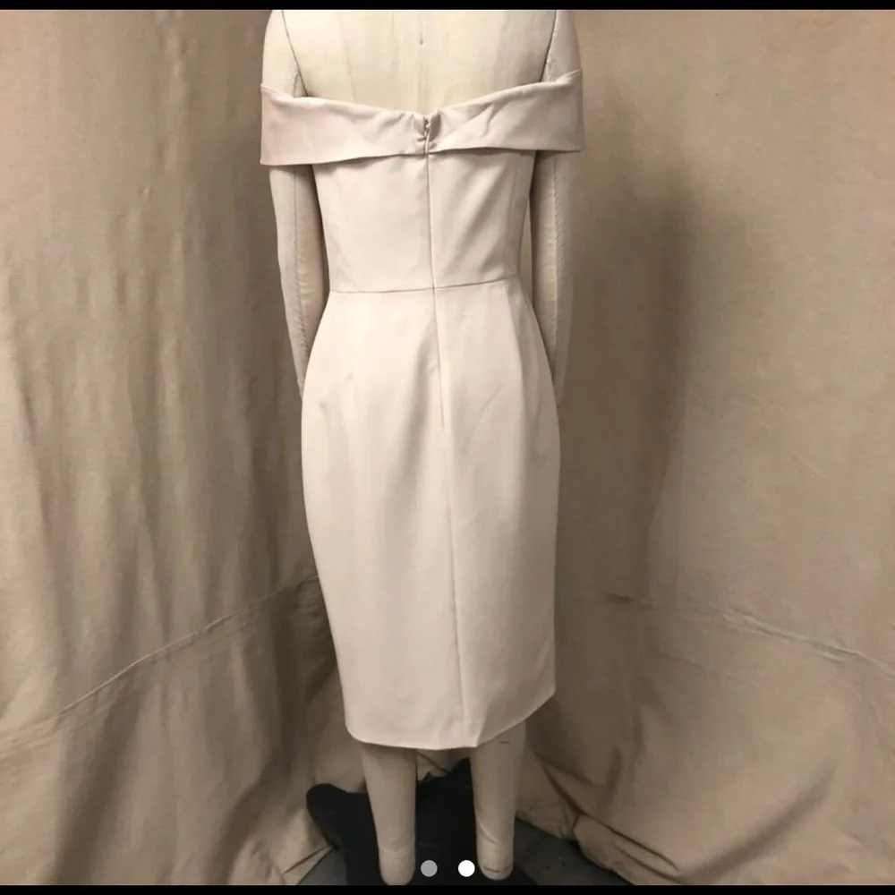 Lavish Alice Nude off the shoulder midi dress - Picture 7 of 8